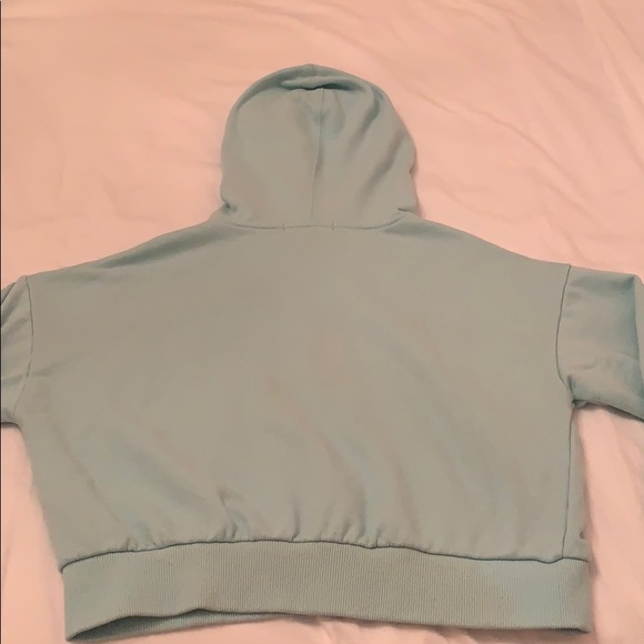 Forever 21 light blue zip up hoodie size small - Picture 2 of 3